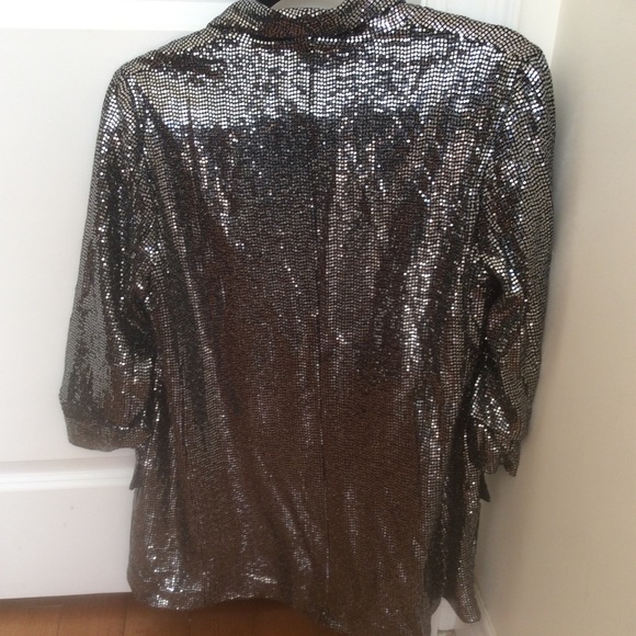 Loose fit metallic sequins blazer - Picture 4 of 6